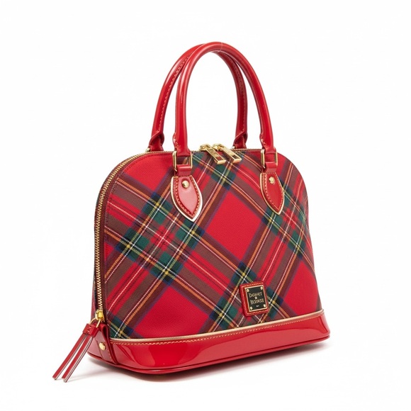 Dooney & Bourke Handbags - Dooney & Bourke Red Tartan Zip Zip Satchel NWT Plaid Bag
